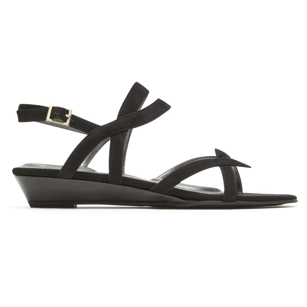 Rockport Sandals For Womens Black - Total Motion Zandra Slingback - PR8409513